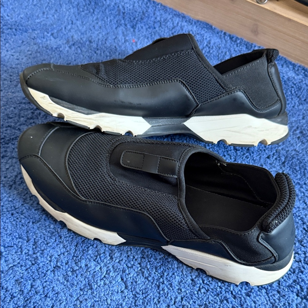 Marni Black and White Slip-On Sneakers